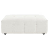 Everly Boucle Upholstered Rectangular Ottoman Off White