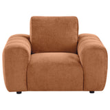 Burnett Chenille Upholstered Accent Chair Burnt Orange