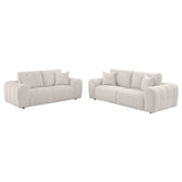 Burnett Chenille Upholstered Sofa Set Ivory