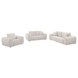 Burnett Chenille Upholstered Sofa Set Ivory