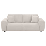 Burnett Chenille Upholstered Wide Arm Sofa Ivory