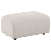 Burnett Chenille Upholstered Ottoman Ivory