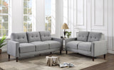 Bowen Upholstered Track Arm Tufted Sofa Set Beige