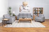 Bowen Upholstered Track Arm Tufted Sofa Set Beige