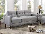 Bowen Upholstered Track Arm Tufted Sofa Beige