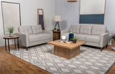 Bowen Upholstered Track Arm Tufted Sofa Set Beige