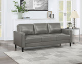 Ruth Upholstered Track Arm Sofa Black