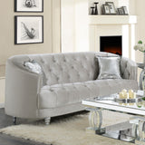 Avonlea Upholstered Sloped Arm Sofa Grey Fabric