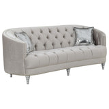 Avonlea Upholstered Sloped Arm Sofa Grey Fabric