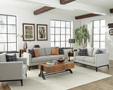 Apperson Upholstered Track Arm Sofa Set Light Grey
