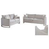 Corliss Upholstered Arched Arm Sofa Set Beige