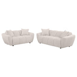 Destino Chenille Splayed Arm Sofa Set Greige