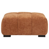 Octavia Fabric Upholstered Rectangular Ottoman Orange