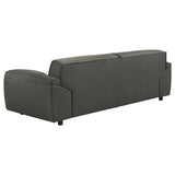 Buxton 2-piece Leather Upholstered Sofa Set Graphite