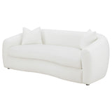 Isabella Faux Sheepskin Upholstered Sofa Natural