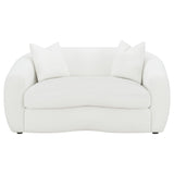Isabella Faux Sheepskin Upholstered Loveseat Natural