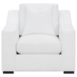 Ashlyn Upholstered Sloped Arm Accent Chair White