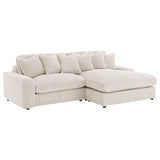 Blaine Upholstered Reversible Chaise Sectional Sofa Fog