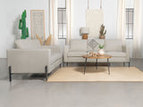 Tilly Upholstered Track Arm Sofa Set Oatmeal