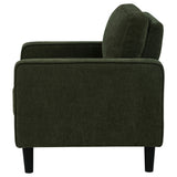 Ruth Fabric Upholstered Track Arm Accent Chair Matcha Green