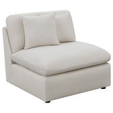 Hobson Upholstered Armless Chair Ivory