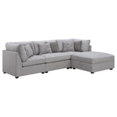 Cambria Upholstered Modular Sectional Sofa Grey