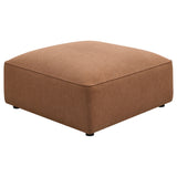 Jennifer Square Upholstered Ottoman Grey