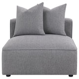 Jennifer Upholstered Armless Chair Grey