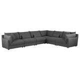Sasha Upholstered Modular Sectional Barely Black