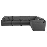 Sasha Upholstered Modular Sectional Barely Black