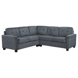 Georgina Upholstered Sectional Sofa Steel Beige