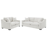 Ashlyn Upholstered Track Arm Sofa Set Sand
