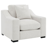 Ashlyn Fabric Upholstered Track Arm Accent Chair Sand