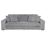 Jacana Corduroy Upholstered Dual Power Chaise Sofa Grey