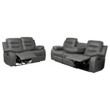 Nolan Upholstered Sofa Set Charcoal