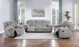 Gilson Chenille Upholstered Reclining Sofa Set Grey