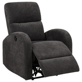 Grant Fabric Upholstered Power Recliner Chair Charcoal Grey