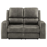 Brickston Triple Power Reclining Loveseat Charcoal
