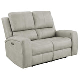 Brickston Triple Power Reclining Loveseat Grey