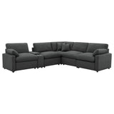 Collins Modular Power Reclining Sectional Dark Grey