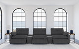 Collins Power Reclining Home Theater Seating Dark Grey
