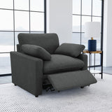 Collins Upholstered Power Recliner Chair Dark Grey