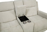 Kennett Chenille Upholstered Power Reclining Loveseat Ivory