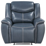 Sloane Upholstered Padded Arm Recliner Chair Blue