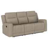 Brentwood Upholstered Motion Reclining Sofa Dark Charcoal