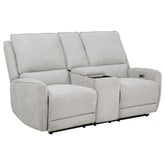 Sylmar Chenille Upholstered Power Reclining Loveseat Grey