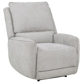 Sylmar Chenille Upholstered Power Recliner Dove Grey