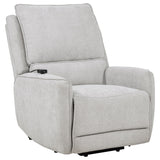 Sylmar Chenille Upholstered Dual Power Lift Recliner Grey