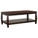 Dixon 1-shelf Rectangular Wood Coffee Table Espresso
