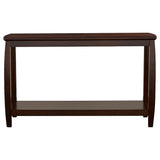 Dixon Wood Entryway Console Table with Shelf Cappuccino